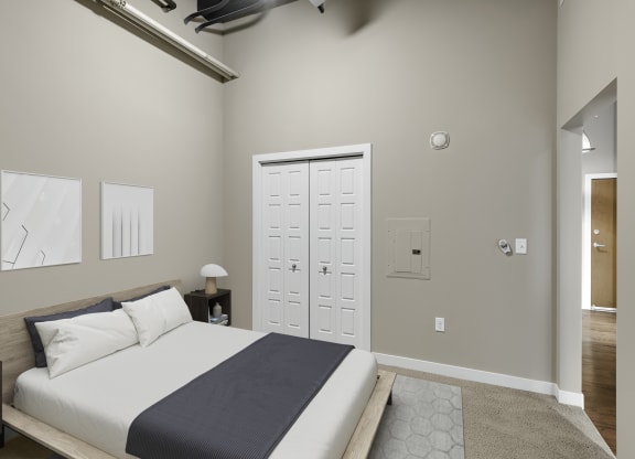 Comfortable Bedroom at Kellogg Square, St. Paul, MN, 55101