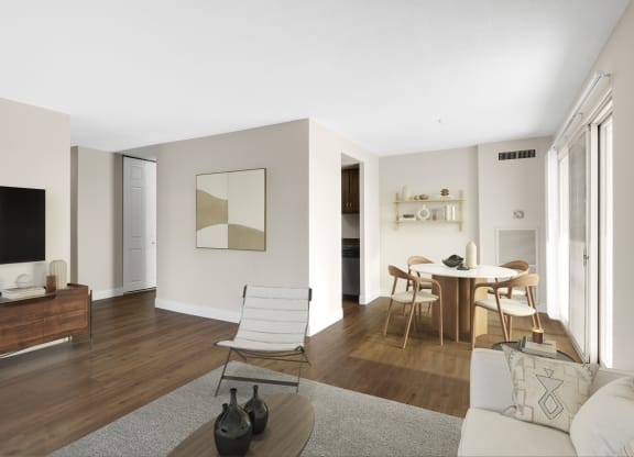 Spacious Living Area at Kellogg Square, St. Paul, MN, 55101