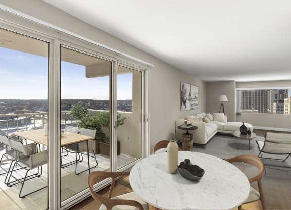 Living And Dining Area at Kellogg Square, St. Paul, Minnesota