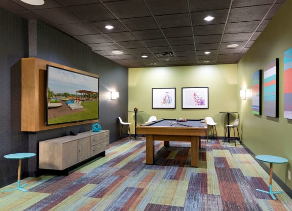 Billiards Room at Kellogg Square, St. Paul, 55101