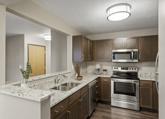 Kitchen and Breakfast Bar at Mallard Ridge, Maple Grove, MN, 55369
