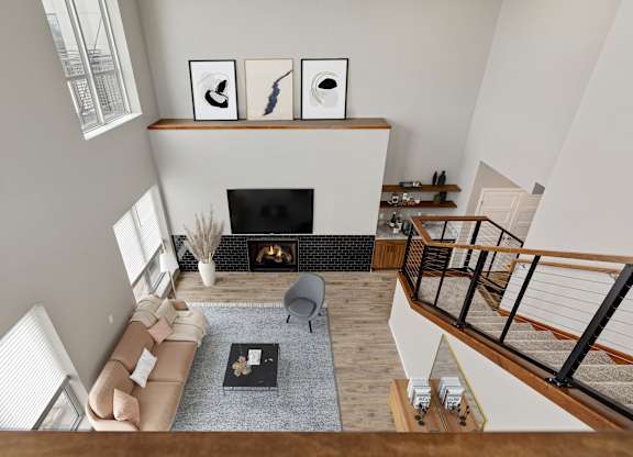 Living room at The Mera, St Louis Park, 55426
