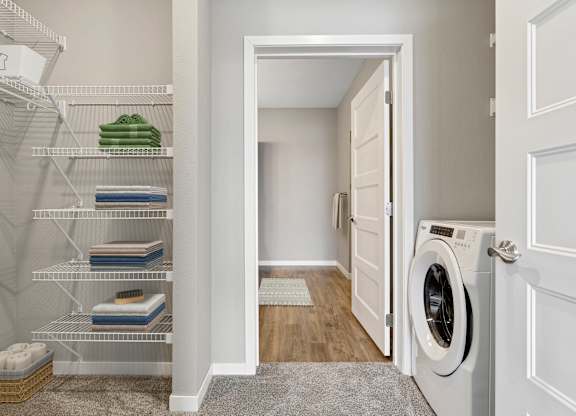 Walk-In Closet with In-Home Laundry at Nuvelo at Parkside, Minnesota