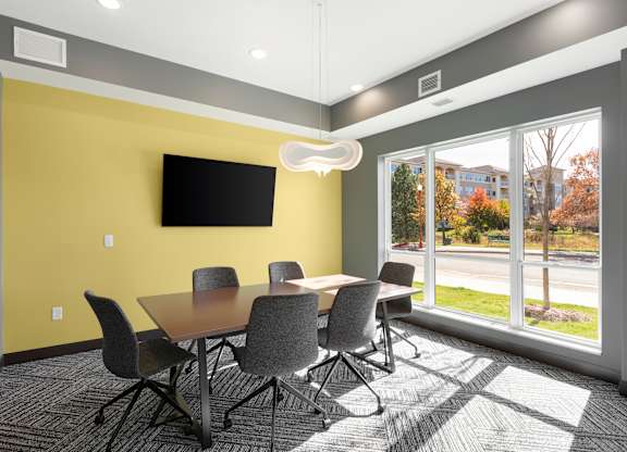Common space meeting room at Nuvelo at Parkside, Apple Valley, 55124