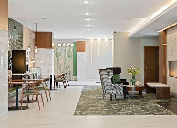 Lobby & Coffee Bar at Nuvelo at Parkside, Apple Valley, Minnesota