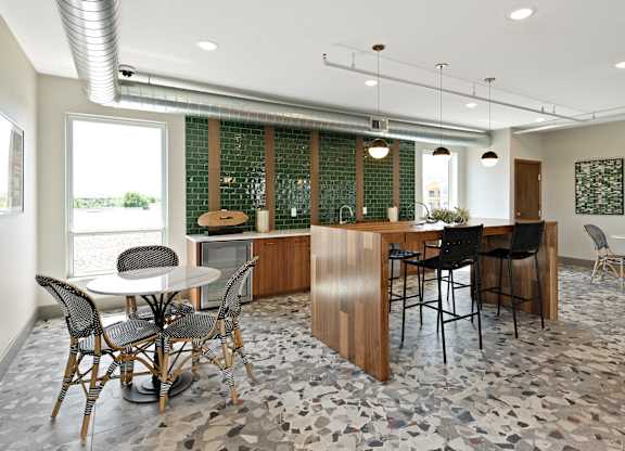 Community work space and lounge at Nuvelo at Parkside, Apple Valley, MN