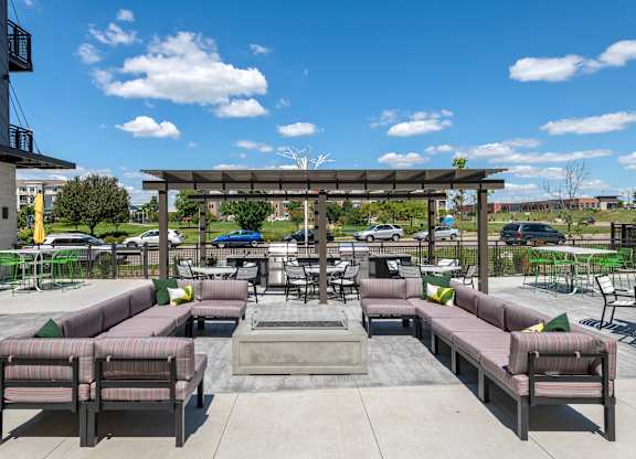 Outdoor pool side lounge at The Mera, St Louis Park, 55426