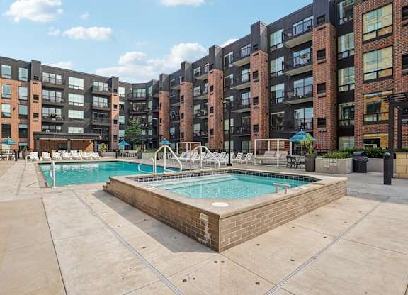Outdoor Swimming Pool at Expo Apartments, Minneapolis, 55414