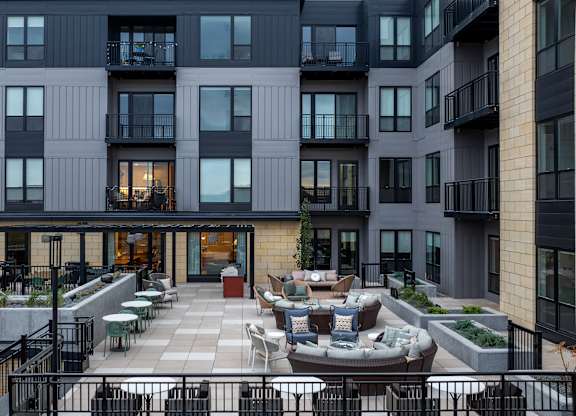 courtyard and balconies at Lilia, Lilydale, MN, 55118