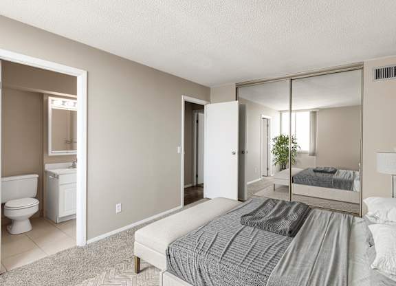 a bedroom with at The Edina Towers, Edina, Minnesota