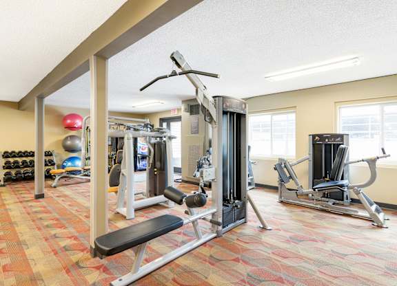 Modern Fitness Room at MacLaren Hill, St. Paul, Minnesota