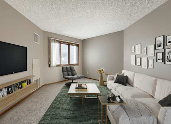 Living Room With TV at MacLaren Hill, St. Paul, MN