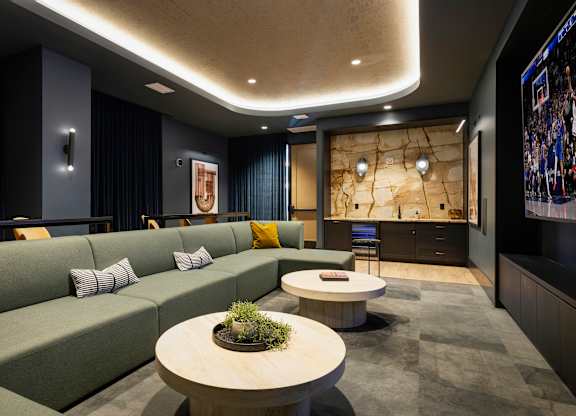 Theater room at The Mera, St Louis Park, Minnesota