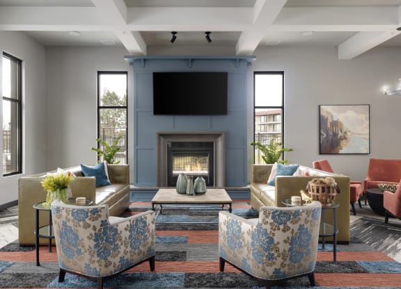 Cozy fireplace - Villages on McKnight  at Villages on McKnight, St. Paul, MN, 55119