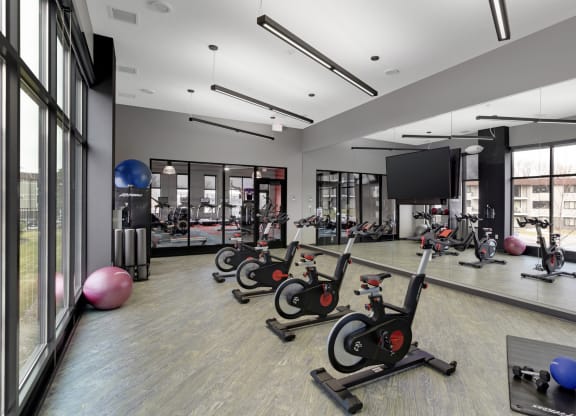 Stationary bikes at Villages on McKnight, St. Paul, MN, 55119