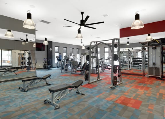Workout equipment and fitness center - Villages on McKnight  at Villages on McKnight, St. Paul