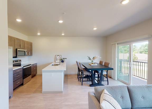 Open Concept Kitchen and Living with Beautiful Views