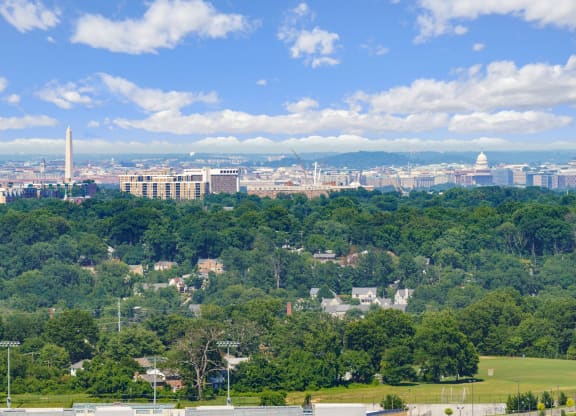 an aerial view of the city dc