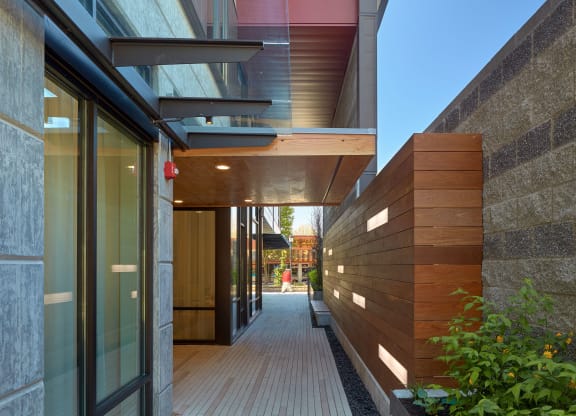 4730 California Apartments Outdoor Hallway