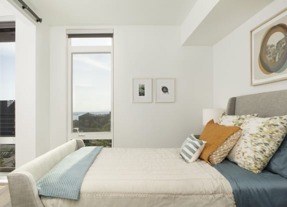 4730 California Apartments Model Bedroom and Window