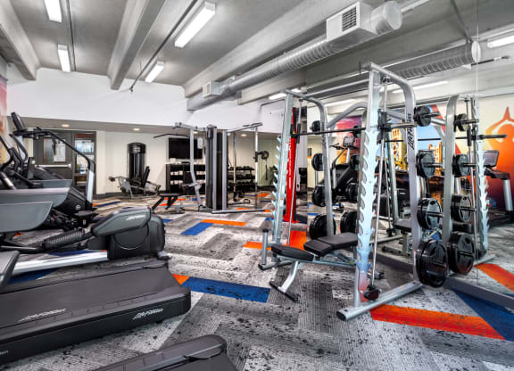 a large room with a lot of mirrors in it