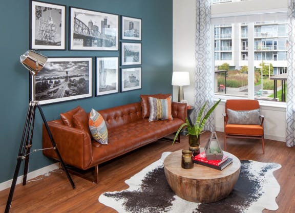 Ella Apartments Model Living Room