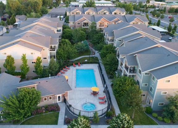 Island View Apartments Community Overhead View