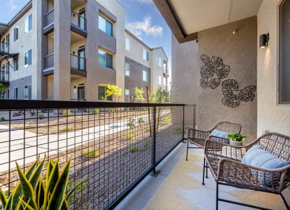 spacious balcony at the preserve at polo ridge apartments fl