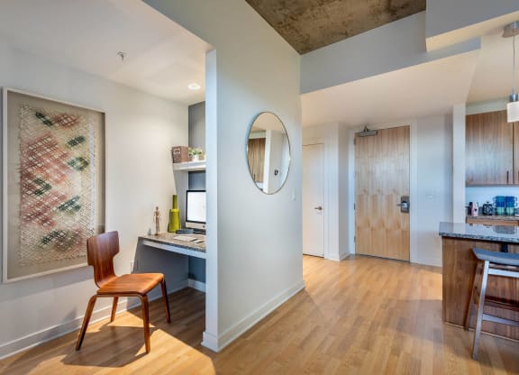 Built-in Desks with Granite Tops