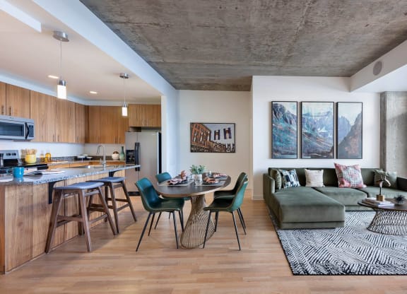 Maple Wood Flooring in Kitchen & Living Areas