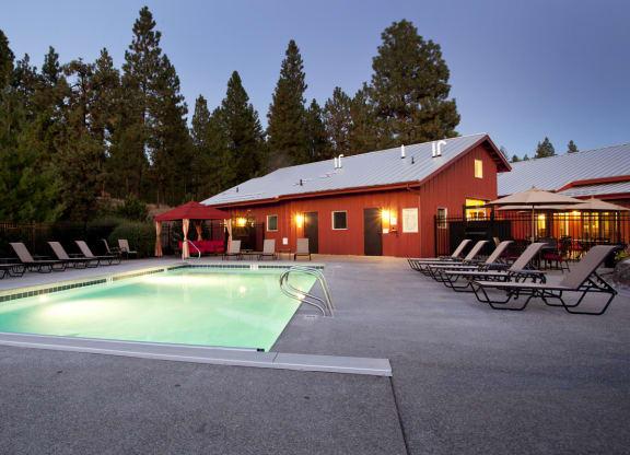 Pine Valley Ranch Apartments Community Pool and Lounge Chairs