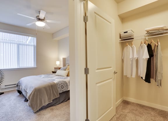 River House Apartments Bedroom and Walk-In Closet