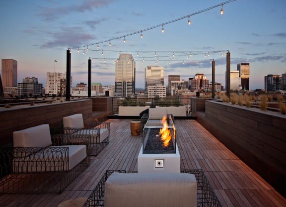 North Hollow Apartments Rooftop Fire Pit