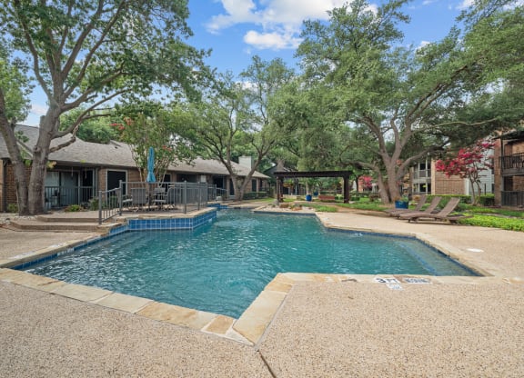 take a dip in the resort style pool