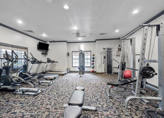 our apartments have a gym with a lot of equipment