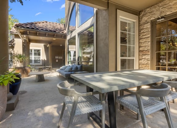Outdoor Patio at Villas at Rogers Ranch, Texas, 78258