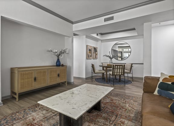 Living Room With Dining Area at Villas at Rogers Ranch, San Antonio, 78258