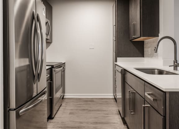 Kitchen at Latitudes Apartments, Indianapolis, Indiana