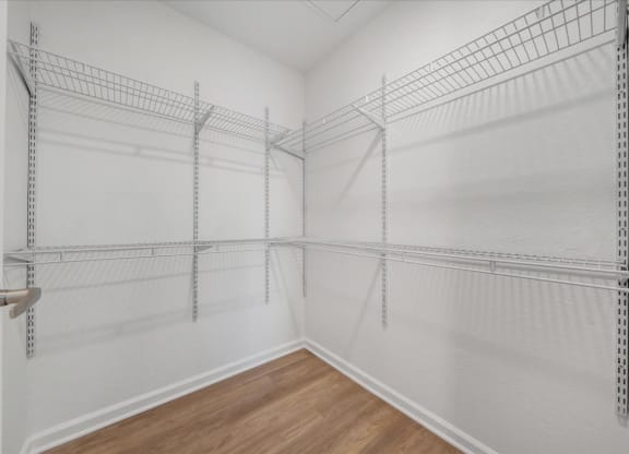 empty shelves in a closet at The Vinings Apartments in Richmond, VA 