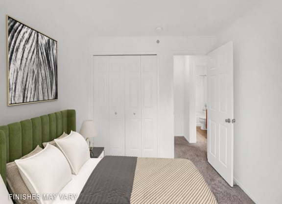 Petunia Layout Second Bedroom at LakePointe Apartments, Batavia, OH