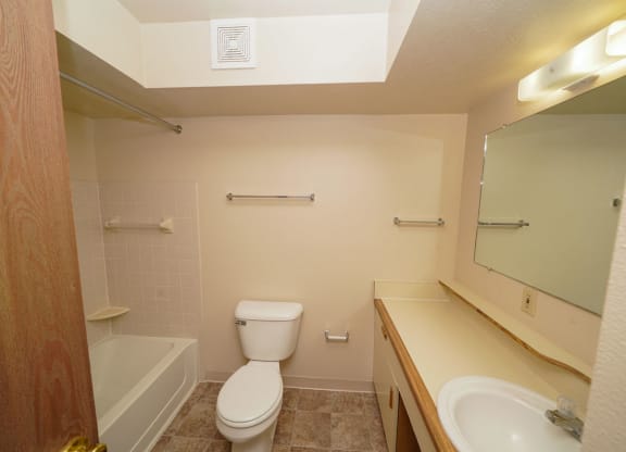 Roomy Main Bath at Hurwich Farms Apartments in South Bend, IN