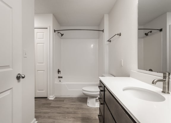 Bathroom with vanity at Latitudes Apartments, Indianapolis, Indiana