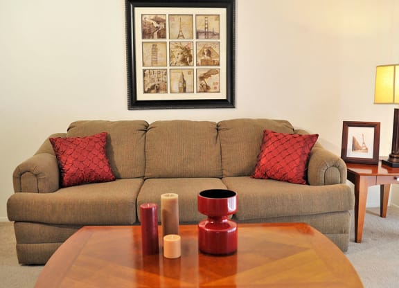 Living Room at The Landings, Westland, MI, 48185