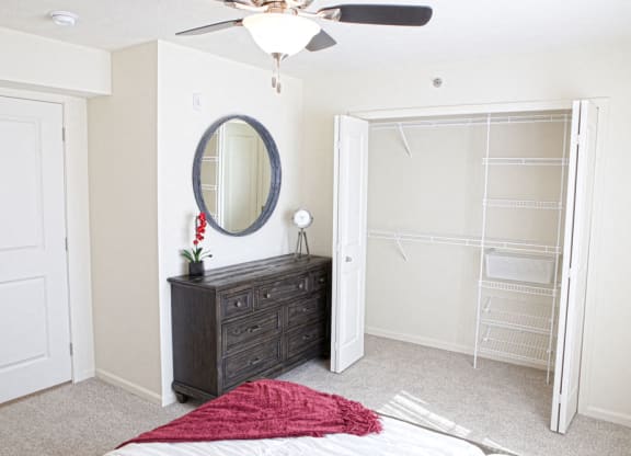 Spacious Closets with Wardrobe Organizers at Andover Pointe Apartment Homes, La Vista