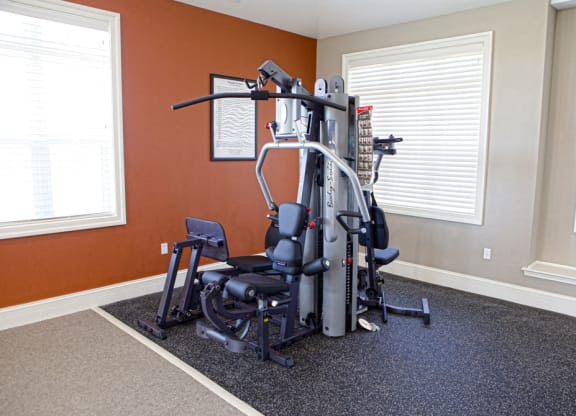 Fitness Center with updated equipment at Andover Pointe Apartment Homes, Nebraska