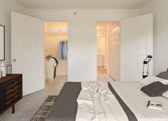 Aster Layout Model Bedroom at The Harbours Apartments, Clinton Twp 48038