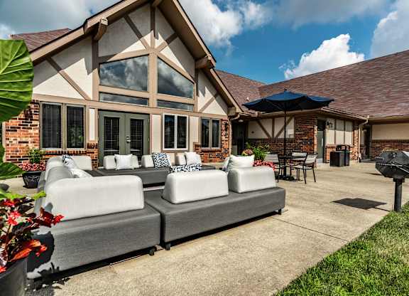 A house with a patio and a couch