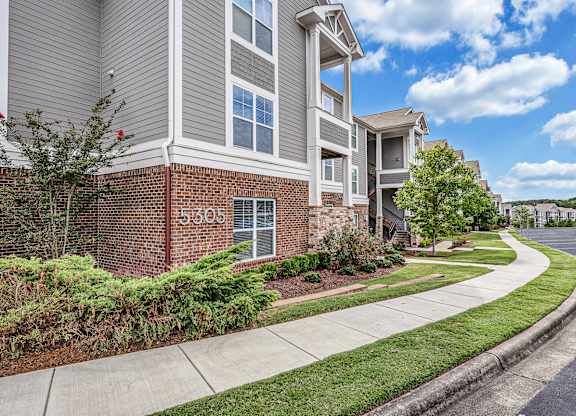 our apartments offer a sidewalk in front of our building at Avellan Springs Apartments, North Carolina