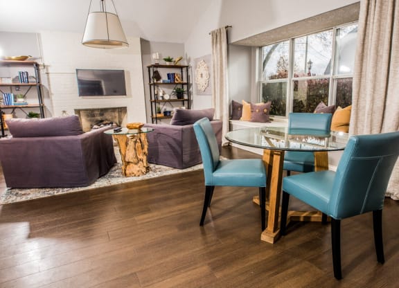 Clubhouse with Hardwood Flooring at Bay Pointe Apartments, Lafayette, IN, 47909