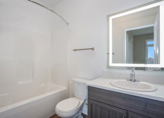 Modern Bathroom at Meadowbrooke Apartment Homes in Kentwood, MI 49512